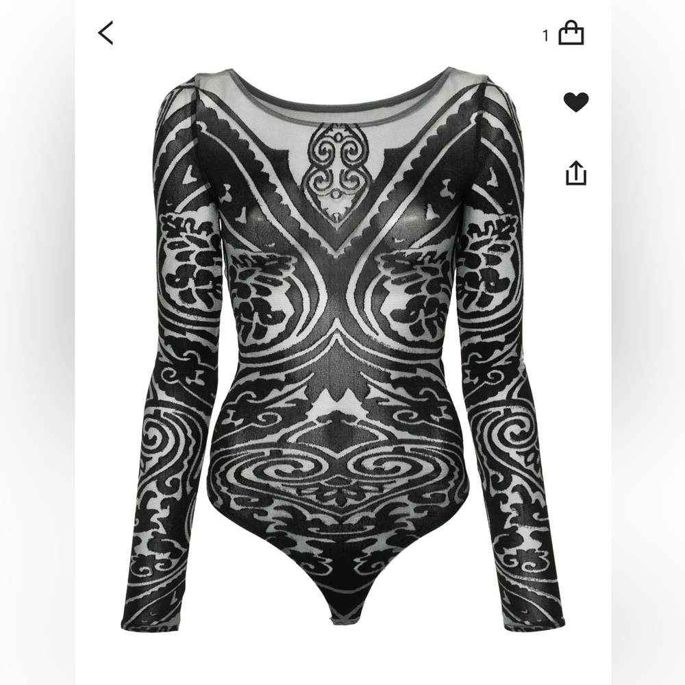 Wolford X ETRO body Tattoo bodysuit